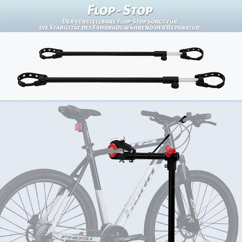 Rootz Bike Repair Stand - Bicycle Work Stand - Maintenance Rack - Aluminum - Adjustable Height - Stable Square Structure - 185cm x 39cm x 140cm