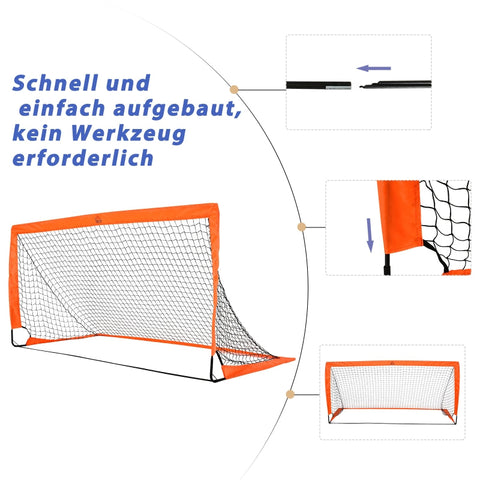 Rootz Football Goal Set - Soccer Net - Portable Goal - Interactive - Lightweight - 183cm x 90cm x 90cm