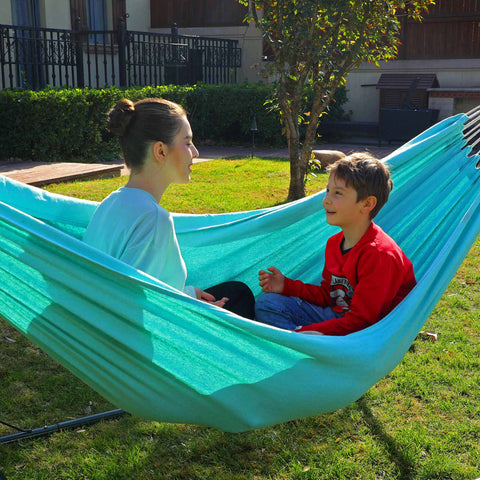 Rootz Hammock - Swing Bed - Hanging Lounger - Holds 300kg - 210 x 150 cm