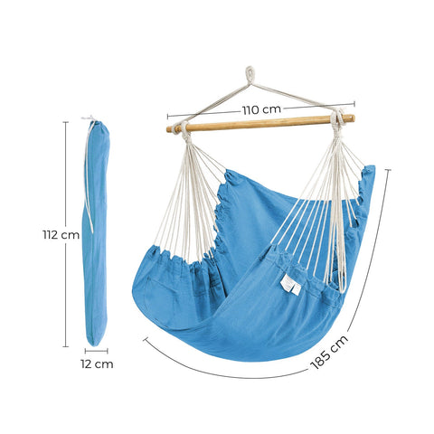 Rootz Hanging Chair XXL - Monkey Swing - Hammock Chair - Cozy Retreat - 130cm x 185cm