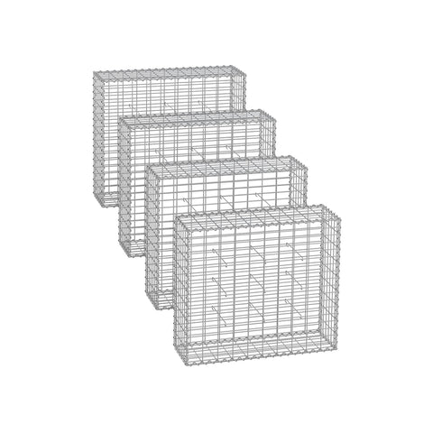 Rootz Galvanized Steel Gabion - Stone Cage - Wire Mesh Basket - Landscaping - 100cm x 90cm x 30cm