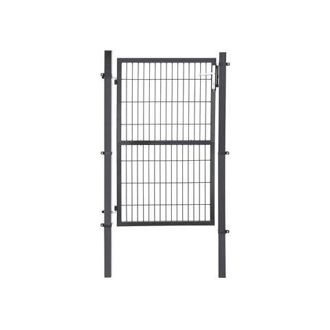 Rootz Grey Garden Gate - Galvanized Iron Fence - Privacy Protector - Ensures Security - 106 x 200 cm