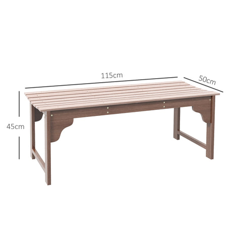 Rootz 2-Seater Wooden Bench - Garden Bench - Outdoor Seating - Weatherproof Varnish - 115L x 50W x 45H cm