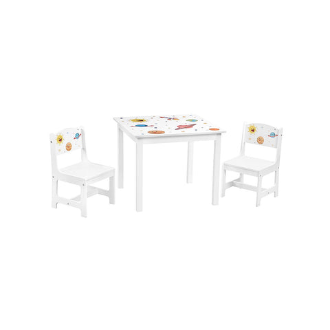 Rootz Children's Table Set - Kids Play Table - Child's Activity Desk - Easy Assembly - Table: 60x60x55cm, Chairs: 31x31x55cm