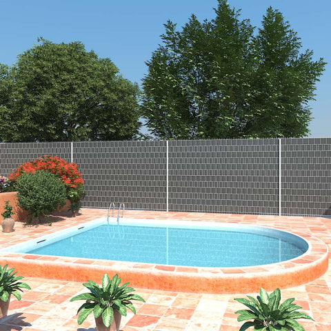 Rootz Privacy Strip Fence Panel - Balcony Screen - Garden Shield - PVC Material - UV Resistant - Privacy Protection - 40m x 19cm x 0.4mm