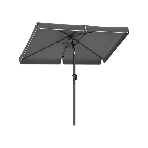 Rootz Rectangular Balcony Umbrella - Parasol - Sunshade - UV Protection - 300cm x 200cm x 240cm - Grey