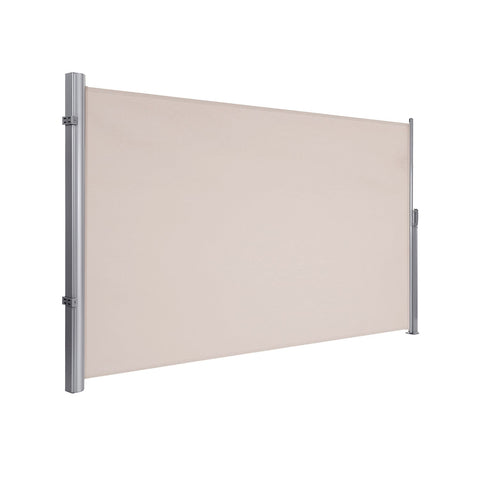 Rootz Side Awning - Exterior Shade - Retractable Screen - Sun Protection - 1.8m x 3.5m Taupe