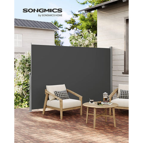 Rootz Side Awning - Outdoor Canopy - Sun Shelter - Powder-coated Steel - Polyester - UV Protection - 200cm x 400cm