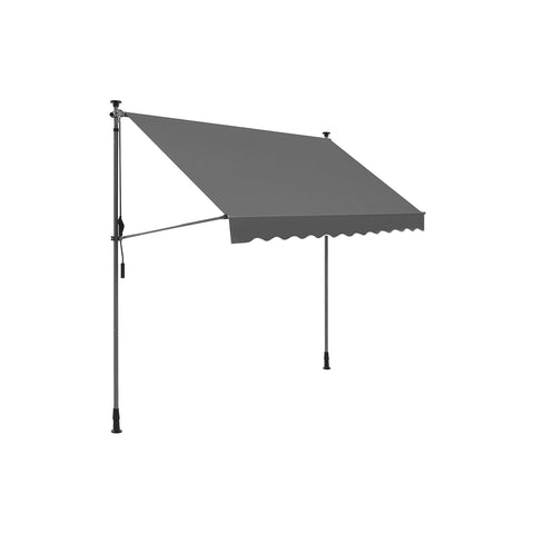 Rootz Balcony Awning - Clamp Awning - Sunshade - UV & Rain Protection - Easy Assembly - 250cm x 130cm