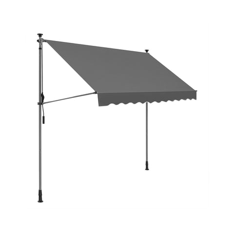 Rootz Clamp Awning - Balcony Awning - Adjustable Awning - UV Protection - 300 x 130 cm - Enjoy Hassle-Free Setup