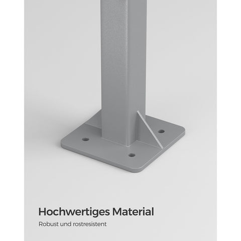 Rootz Support Post for Awning Box - Standpfosten - Powder-Coated Metal - Durable Support - 11.5 x 11.5 x 152 cm