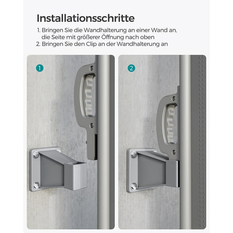 Rootz Wall Mount for Side Awnings - Bracket - Support - Durable PP Plastic - 8cm x 9cm x 11.5cm - Grey