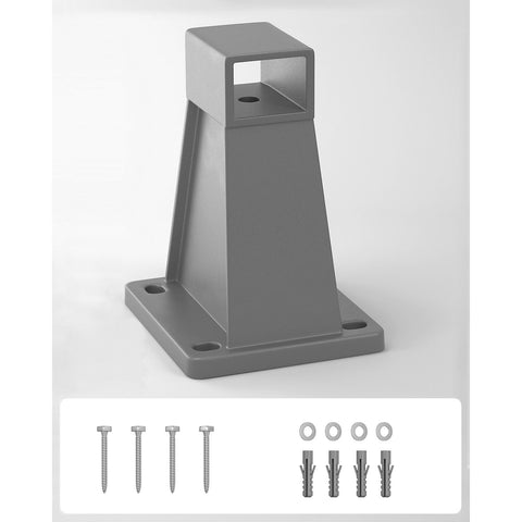 Rootz Wall Mount for Side Awnings - Bracket - Support - Durable PP Plastic - 8cm x 9cm x 11.5cm - Grey