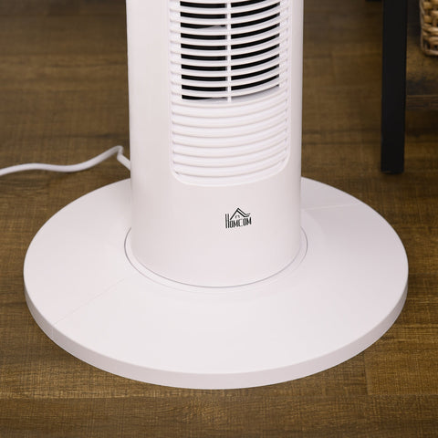 Rootz Column Fan with Remote Control - Tower Fan - Oscillating Fan - Energy Saving Timer - Ø 31.5 x 93 cm - White