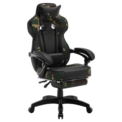 Rootz Gaming Chair - Office Chair - Racing Chair - Adjustable Height & Reclining - Ergonomic Design - 121-128cm x 56cm x 46cm