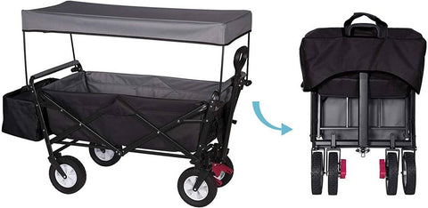 Rootz Foldable Handcart - Utility Wagon - Garden Cart - Durable Construction - Easy Storage - Enhanced Mobility - 120cm x 51cm x 93cm
