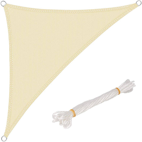 Rootz Premium HDPE Sun Sail - Shade Sail - UV Protective Canopy - Optimal UV Protection - Durable & Tear-Resistant - Easy Installation - 5m x 7m x 7m