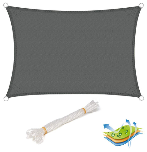 Rootz Premium Zonnezeil - UV-beschermingsscherm - Buitenluifel - Waterafstotend, Duurzaam, Eenvoudige installatie - 4m x 6m