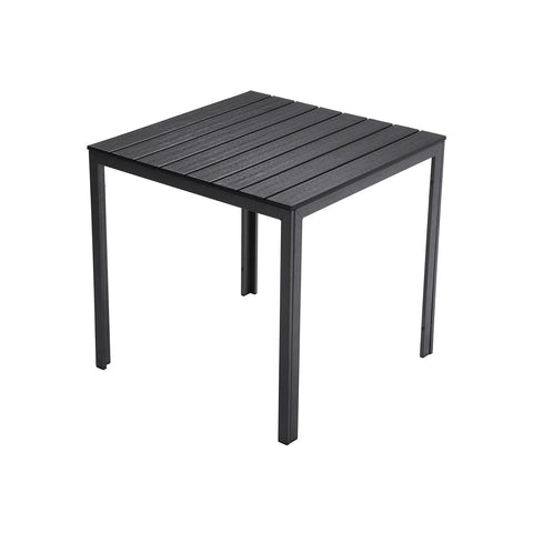 Rootz Tuintafel voor buiten - Terrastafel - Weerbestendige tafel - Stevige ijzeren poten - HDPE-kunststof - 78 cm x 78 cm x 74 cm