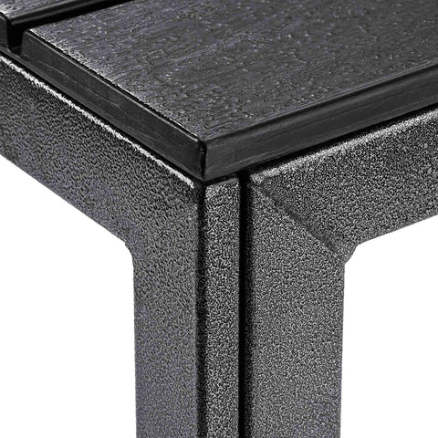 Rootz Tuintafel voor buiten - Terrastafel - Weerbestendige tafel - Stevige ijzeren poten - HDPE-kunststof - 78 cm x 78 cm x 74 cm