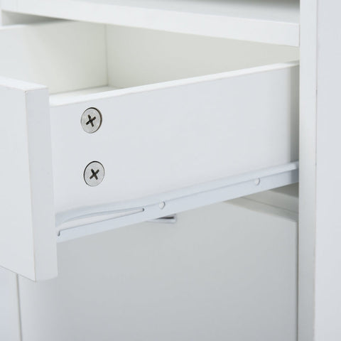 Rootz Rolling Storage Container - File Cabinet - Office Organizer - 1 Shelf - 1 Drawer - 1 Cupboard - Chipboard - 40cm x 35cm x 60cm