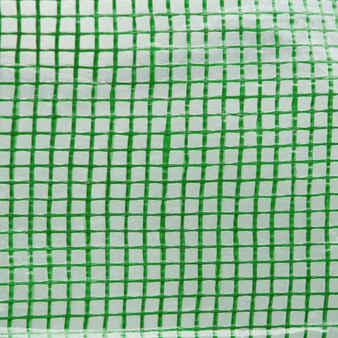 Rootz Greenhouse - Walk-in Film Greenhouse - 8 Windows with Fly Net - Heavy Duty - Steel Frame - Green - 6 x 3 x 2 m