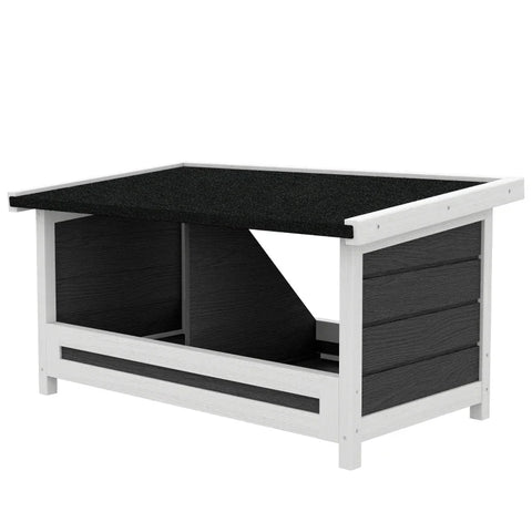 Rootz Chicken Nest - Weather Resistant - Asphalt Roof - Laying Nest - Fir Wood - Asphalt - Natural - Black - 66 X 37 X 34 Cm Natural + Black