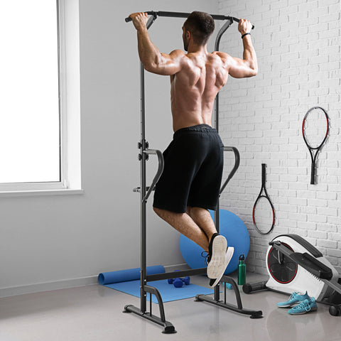 Rootz Multifunctional Training Station - Pull Up Bar - Roman Chair - Full Body Workout - 98cm x 102cm x 180-212cm