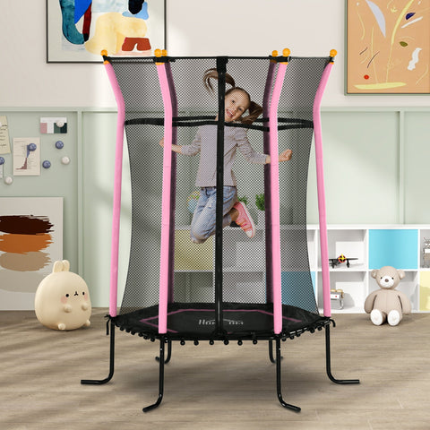 Rootz Children's Trampoline - Kids Bouncer - Jumping Mat - Safety Net - Ø163.5cm x 190cm - Steel Frame - Padded - Max Load 50kg