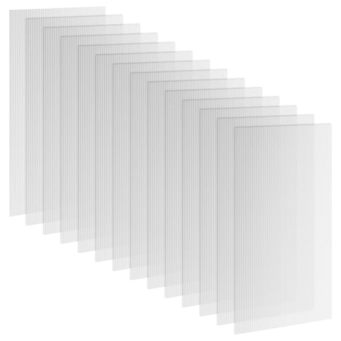 Rootz 14 Polycarbonate Honeycomb Panels - UV Resistant - Thermal Insulation - 121L x 61W cm - Ideal for Greenhouses & Outdoor Canopies