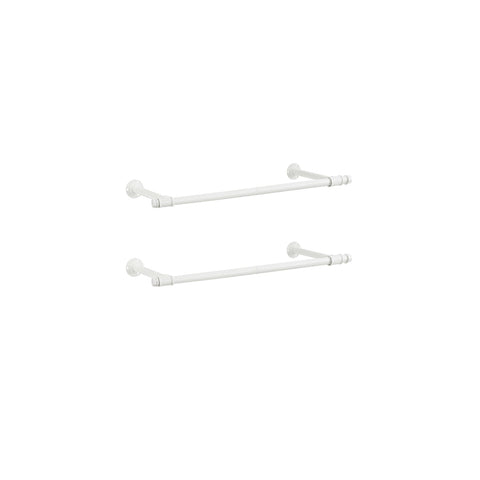 Rootz Steel Wardrobe Rails - Hanging Rack - Clothes Hanger - Max Load 60kg - 30cm x 84cm x 7cm
