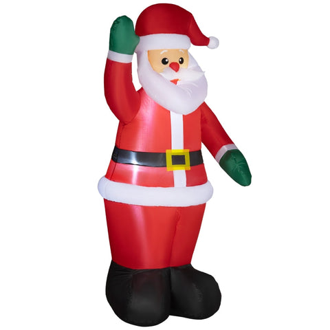 Rootz Inflatable Santa Claus Christmas Decoration - LED Lights - Joyful Holiday Atmosphere - 88cm x 60cm x 184cm
