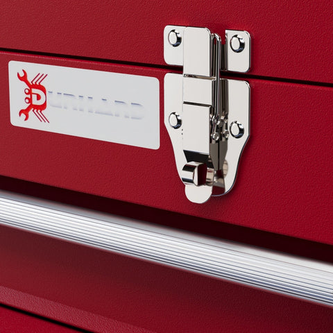 Rootz Tool Case - Tool Cabinet - Storage Chest - Robust Steel - 18kg Capacity - 51cm x 22cm x 39.5cm