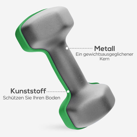 Rootz Dumbbell Set with Rack - Fitness Weights - Training Dumbbells - Anti-Roll Design - 34W x 10D x 34H cm