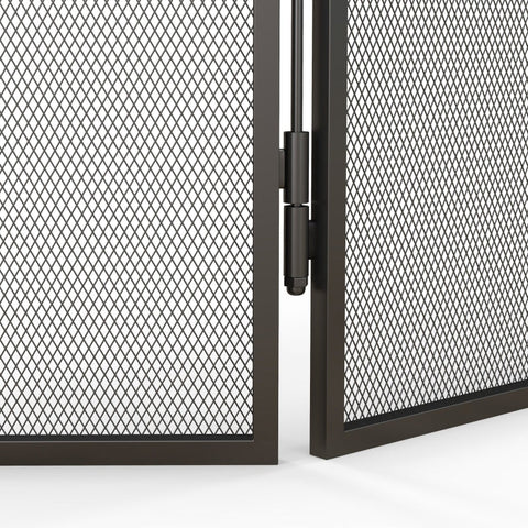 Rootz Fireplace Spark Guard - Fire Screen - Hearth Protector - Ensures Safety - 96W x 1.3D x 56H cm