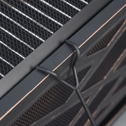 Rootz Vuurschaal met Spark Guard - Vuurplaats voor buiten - BBQ Grill - Duurzaam staal - 66cm x 66cm x 66cm