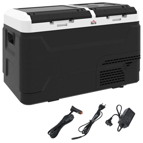 Rootz 2 Zone Portable Electric Cooler - Car Refrigerator - Travel Cooler - Stay Cool Anywhere - 67.3cm x 40.9cm x 46.6cm