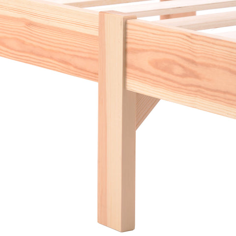 Rootz Solid Wood Bed Frame - Wooden Bed - Pine Bed - Eco-Friendly - 205L x 97W x 49H cm