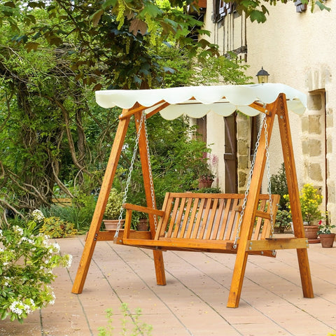 Rootz Hollywood Garden Swing - Outdoor Swing - Patio Swing - High Stability - Comfortable Shade - Spacious Seating - 162cm x 130cm x 185cm