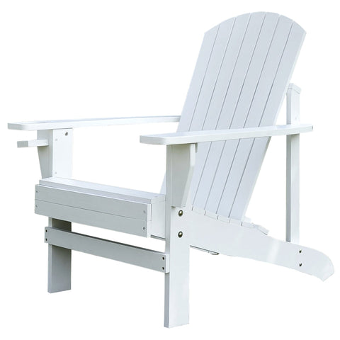 Rootz Adirondack Garden Chair - Outdoor Seating - Patio Chair - Ergonomic Design - High Backrest - Wide Armrests - 97W x 72.5D x 93H cm - Fir Wood