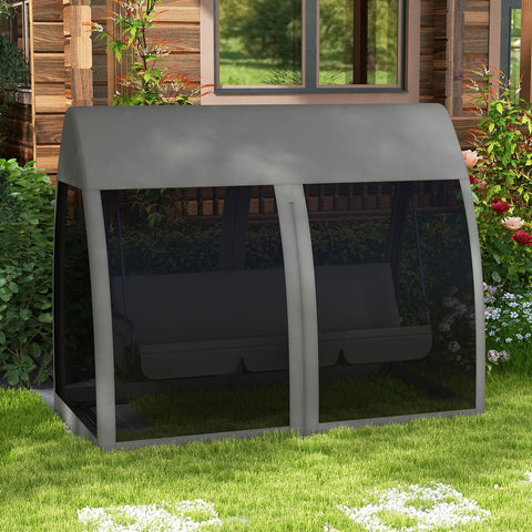 Rootz 3 Seater Patio Swing Chair - Porch Swing - Outdoor Daybed - Mosquito Net Protection - 240cm x 140cm x 197cm