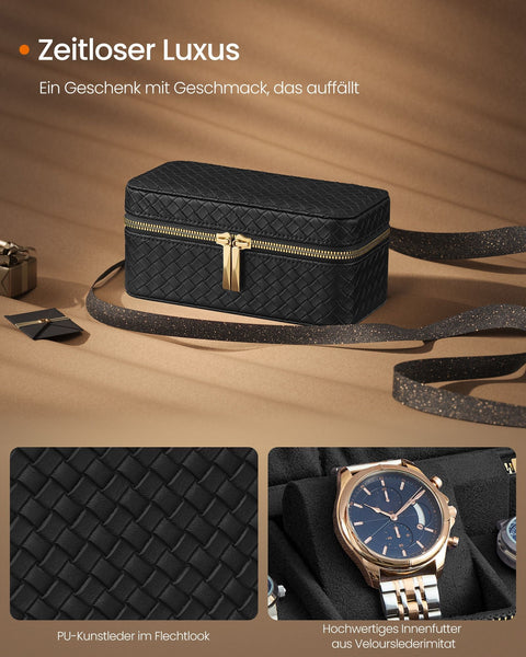 Rootz Watch Box - Jewelry Storage Case - Wristwatch Organizer - PU Material - 10cm x 20cm x 9cm