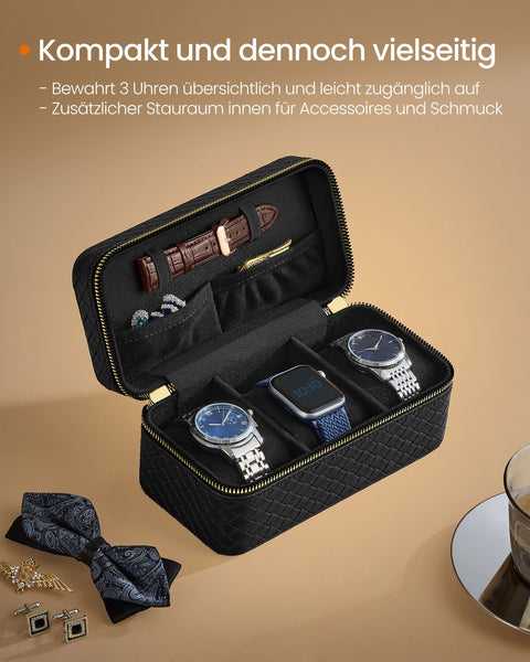 Rootz Watch Box - Jewelry Storage Case - Wristwatch Organizer - PU Material - 10cm x 20cm x 9cm