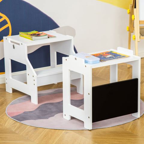 Rootz Learning & Painting Chair - 3-in-1 Desk Stool - Chalkboard Kids Chair - Safety & Stability - 42cm x 44cm x 86cm