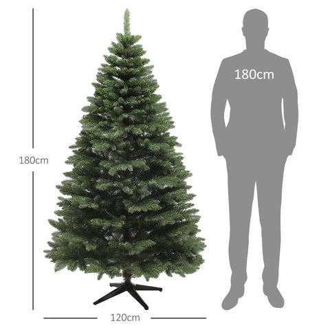 Rootz Christmas Tree - Pine Tree Replica - Festive Decor - Flame-Retardant - 120cm x 180cm - Easy Assembly - Sturdy Steel Base