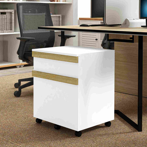 Rootz Office Cabinet on Wheels - Mobile Storage - Rolling Drawer Unit - Organize Workspace - 48cm x 40cm x 59.5cm