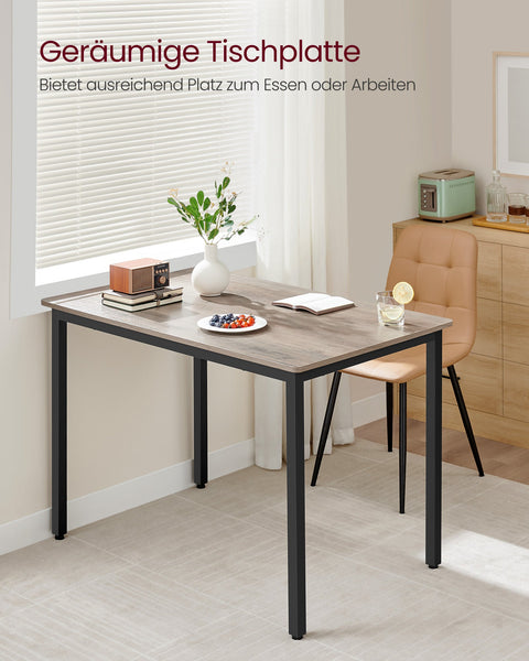 Rootz Dining Table - Greige Mottled - Chipboard Steel - 120kg Capacity - 70cm x 110cm x 77cm - Assembly Instructions