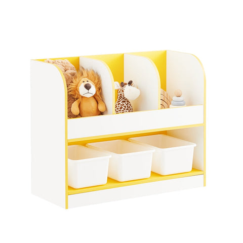 Rootz Children's Storage Shelf - Organizing Shelf - Kids Bookshelf - Optimized Storage Solution - 70x58x30cm - Brighten Kids Room