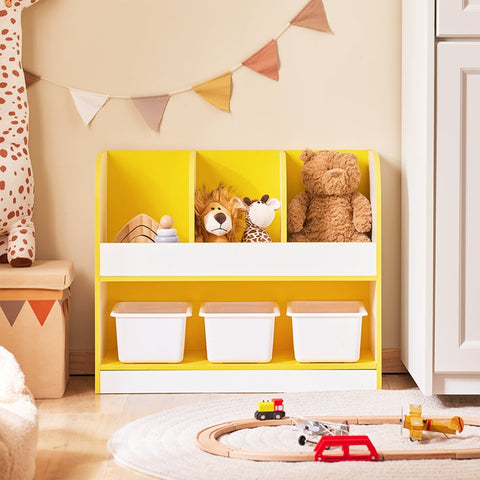 Rootz Children's Storage Shelf - Organizing Shelf - Kids Bookshelf - Optimized Storage Solution - 70x58x30cm - Brighten Kids Room