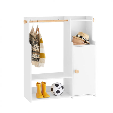 Rootz Kinder Wardrobe with Stand - Children's Closet - Kids' Storage - Secure & Space-Saving - 94x110x35cm